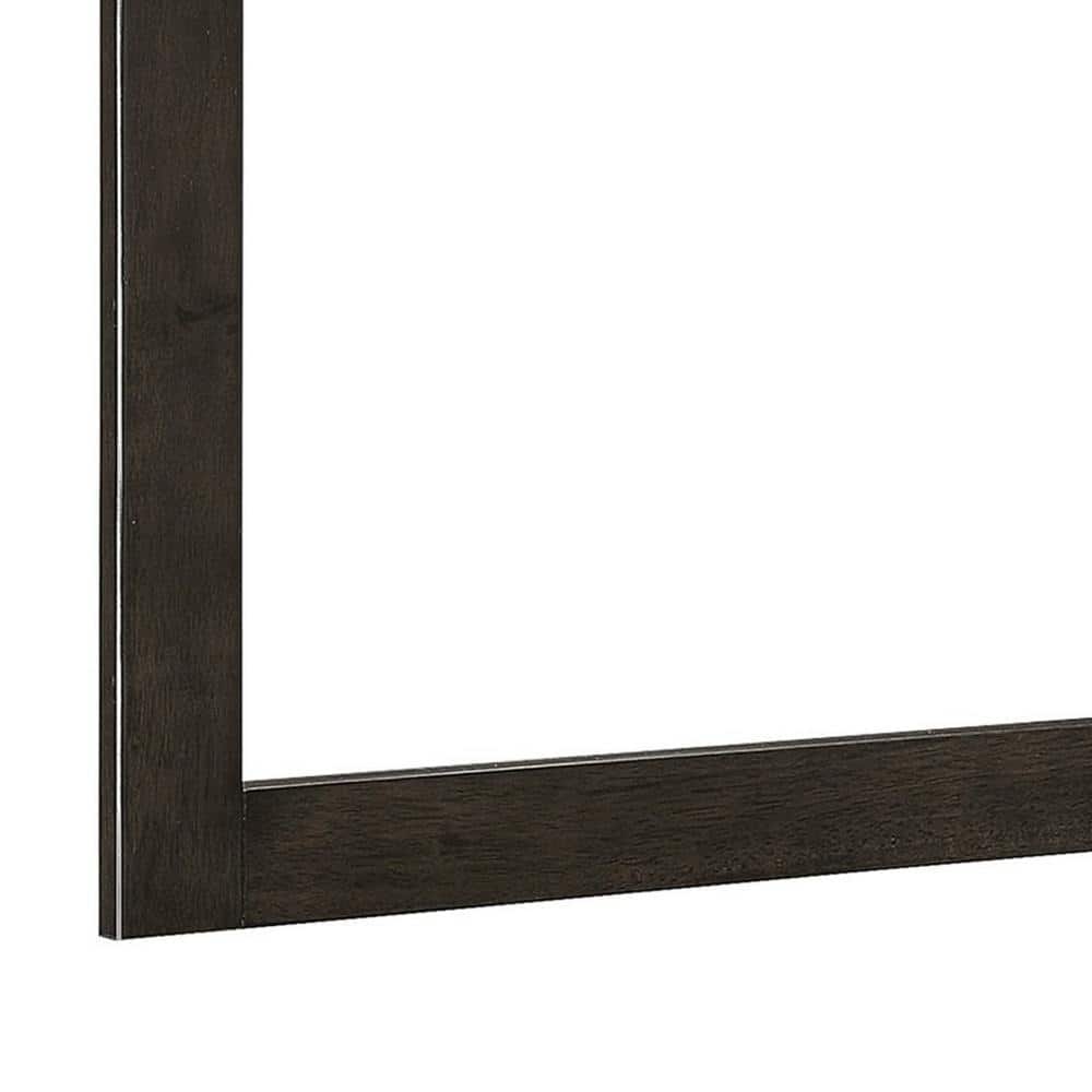 Charcoal Gray Molded Trim 43" Wood Dresser Mirror