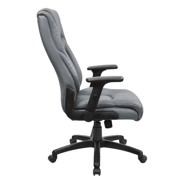 Office Star Products Work Smart Ventilated Seating Series Executive  Manager's Mesh Chair In Black with Nylon Base EM98910-3 - The Home Depot