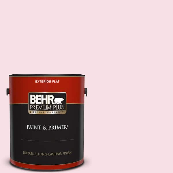 BEHR PREMIUM PLUS 1 gal. #110A-2 Poetic Princess Flat Exterior Paint & Primer