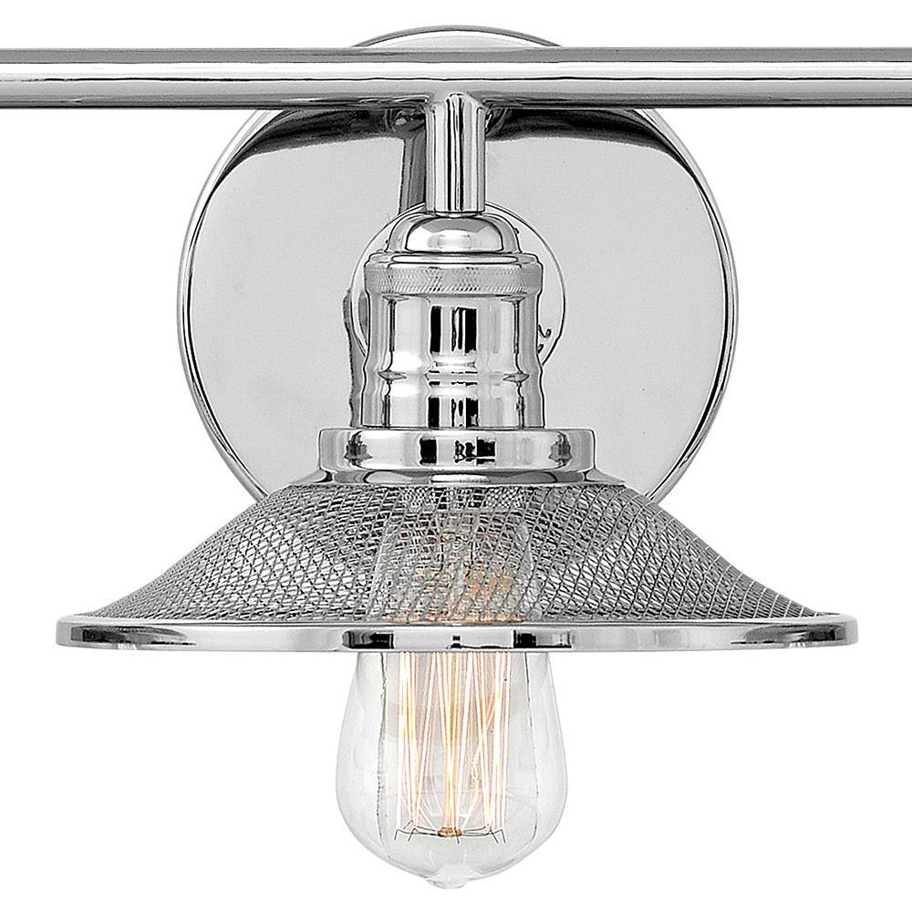 Rigby Americana-Inspired Polished Nickel 3-Light Bath Fixture
