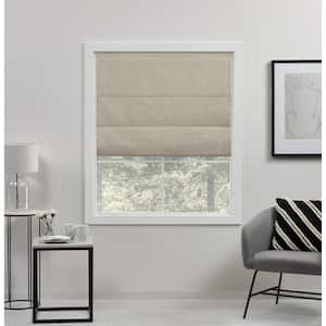 Acadia Natural Cordless Total Blackout Roman Shade 31 in. W x 64 in. L