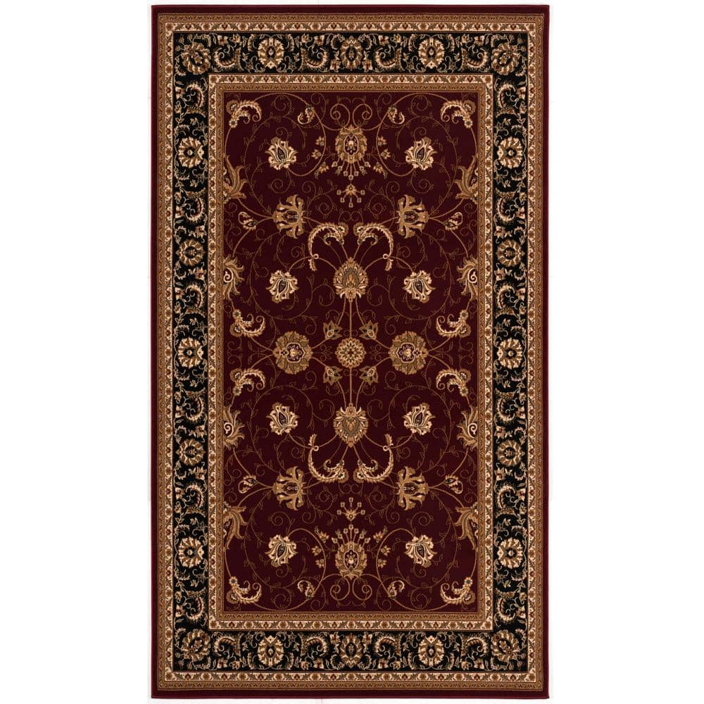 Rug Branch Majestic Red 2 ft. 3 in. x 10 ft. Traditional Runner Area ...