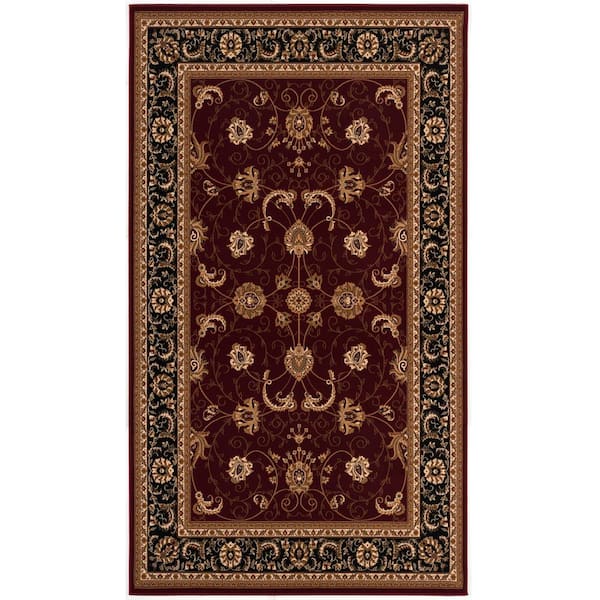 Rug Branch Majestic Red 3 ft. 9 in. x 5 ft. 6 in. Traditional Area Rug