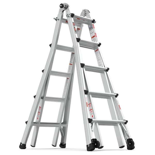 5.57 ft. Stretch. Aluminum Multi-Function Folding Stretch. Reach. 300 lbs. No ANSI ladder. Multi-Position