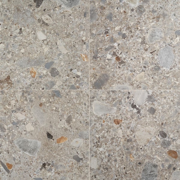 Luxe Terrazzo Earth 23.54 in. x 23.54 in. Matte Terrazzo Look Porcelain Floor and Wall Tile (11.62 sq. ft. / Case)