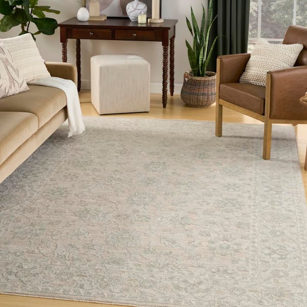 Enriched Cream 8 ft. x 10 ft. Medallion Traditional Area Rug