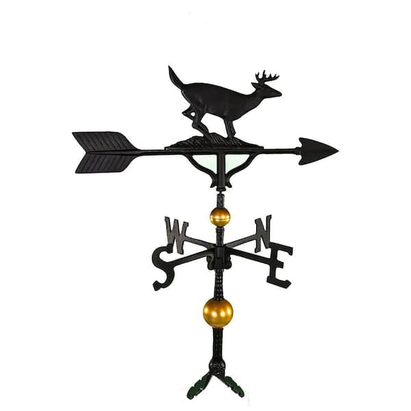 32 in. Deluxe Black Buck Weathervane