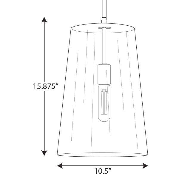 Clarion Polished Nickel 10.5" Pendant with Clear Glass Shade