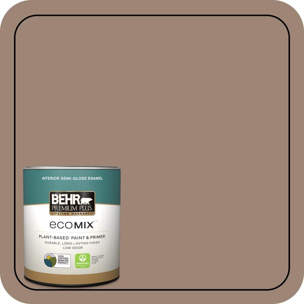 1 qt. #PPU5-16 Earthnut Semi-Gloss Enamel EcoMix Plant-Based Interior Paint & Primer price history on PriceWatchPro