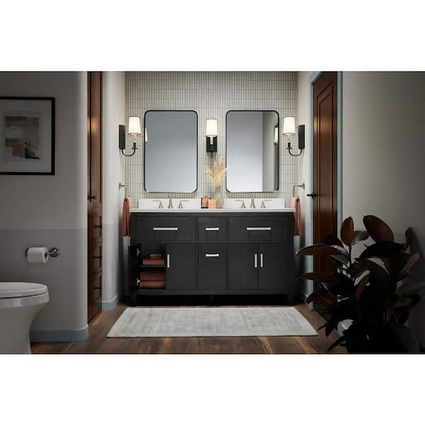 KOHLER Essential 22 in. W x 34 in. H Rectangle Framing Wall Mirror with Matte Black