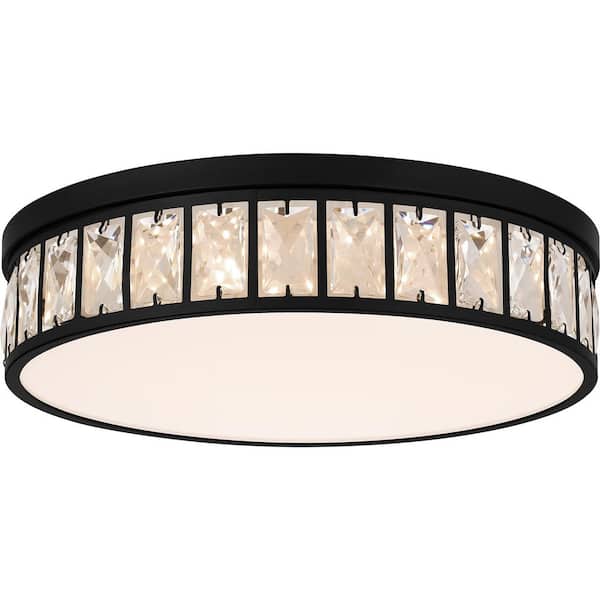 Quoizel Gibson 14.75 in. Matte Black Integrated LED Flush Mount