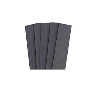 0.40 in. x 5.51 in. x 70.20 in. Slate Capped Composite Flat Top Fence Picket (5-Pack)