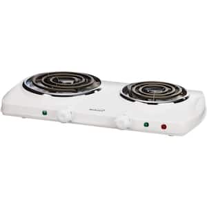 2-Burner 12 in. White Hot Plate with Temperature Control