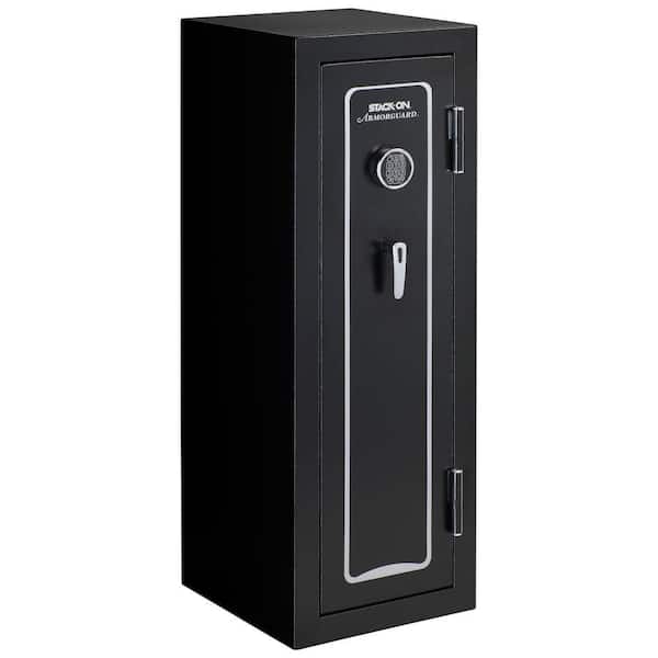 Armorguard 18-Gun Fire Rated Safe with Electronic Lock and Door Storage, Black
