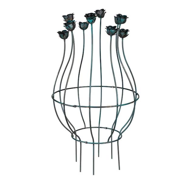 Evergreen Enterprises 29 in. Metal Decorative Planter Holder Trellis