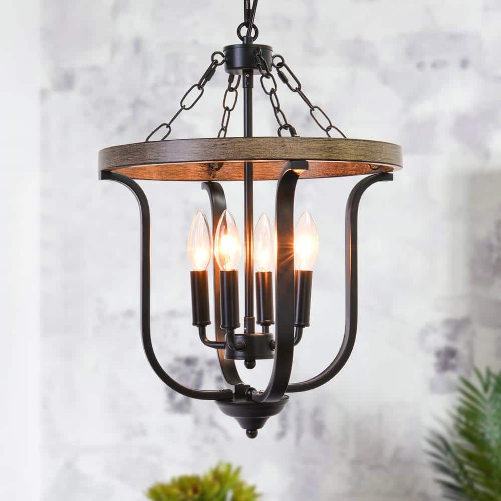 【セール 登場から人気沸騰】 LWYTJO 4 Cage Rustic Accents Candle Black/Brown Light その他