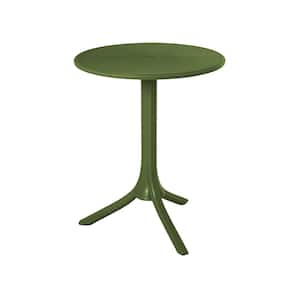 Seattle Olive Green Round Resin 2-in-1 Side Table