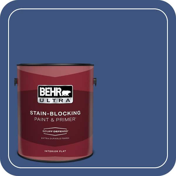 BEHR ULTRA 1 gal. #S-G-600 Deep Azure Extra Durable Flat Interior Paint & Primer
