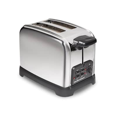 Hamilton Beach 2 Slice Toaster with Wide Slots, Bagel Function, Toast Boost, Stainless Steel, New, 22997f