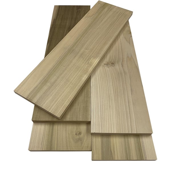 Swaner Hardwood 1 in. x 8 in. x 2 ft. Poplar S4S Board (5-Pack)