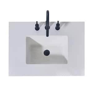 Edolo 30 in. W x 22 in. D Engineered Stone Composite Vanity Top in Snow White Apron