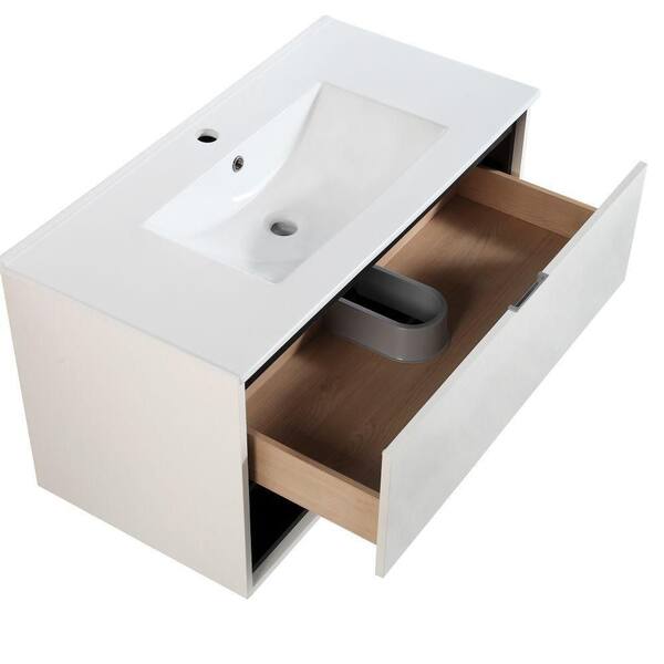 EPOWP Smart Toilet Integrated Bidet in White, Auto Open, Heated Seat, Self -Clean Nozzle, Ultra-thin Cover and Remote Control