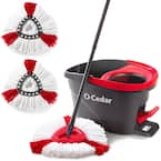EasyWring Microfiber Spin Mop with Bucket System and 2 Extra Power Mop Head Refills