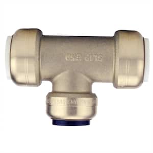 3/4 in. IPS x 3/4 in. IPS x 3/4 in. CTS Brass Push-To-Connect Slip Tee
