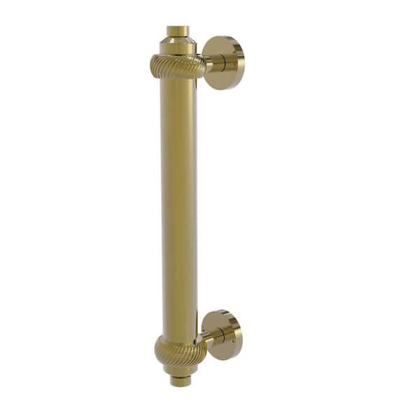 Allied Brass 8 in. Center-to-Center Door Pull with Twisted Aents in Unlacquered Brass