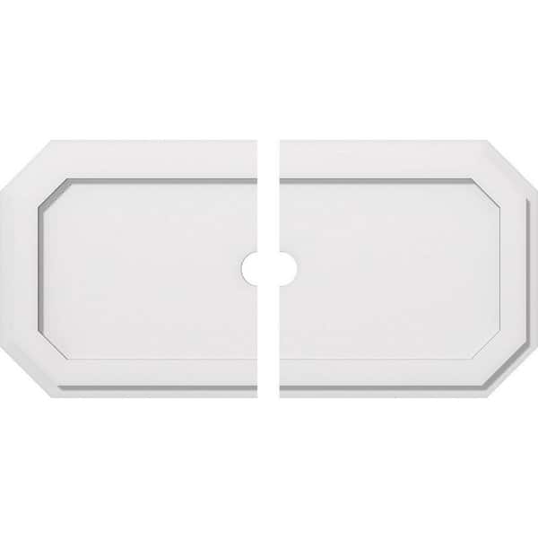 Ekena Millwork 30 in. W x 15 in. H x 2 in. ID x 1 in. P Emerald Architectural Grade PVC Contemporary Ceiling Medallion (2-Piece)