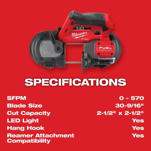 Milwaukee M12 FUEL 12-Volt Lithium-Ion Cordless Compact Band Saw 