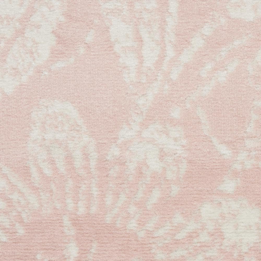 Bohemian Bliss Pink Floral 8' x 10' Synthetic Area Rug
