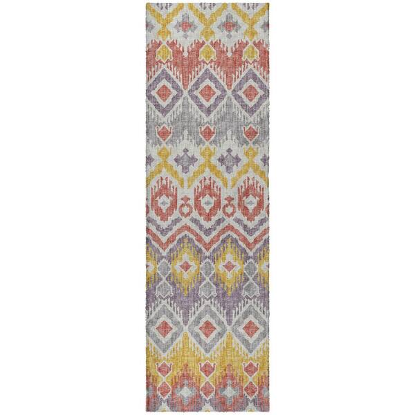 Dream Shag Premium Machine Washable Abstract ADS108 Purple 2 ft. x 7 ft. Runner Rug