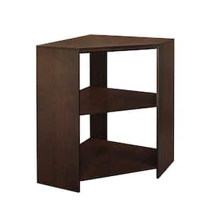 Impressions 28.7 in. W x 28.7 in. D x 41.1 in. H Chocolate Wood Corner Unit