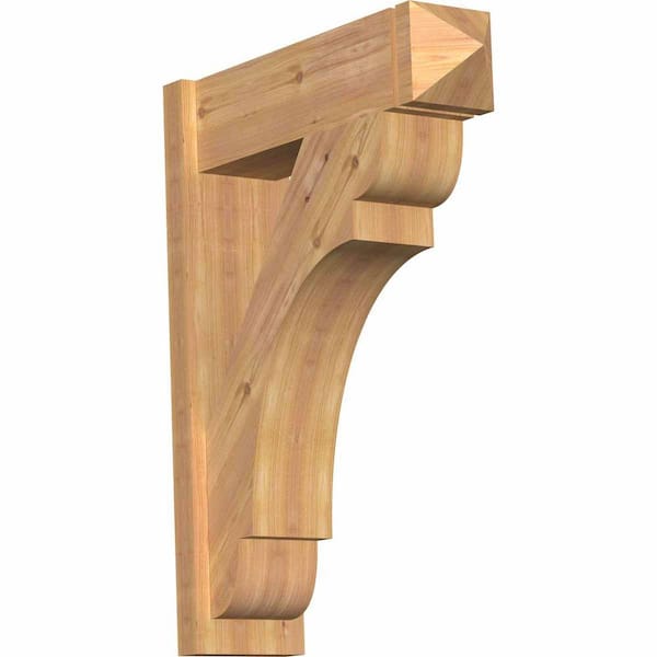 Ekena Millwork 8 in. x 34 in. x 26 in. Western Red Cedar Olympic Arts and Crafts Smooth Outlooker