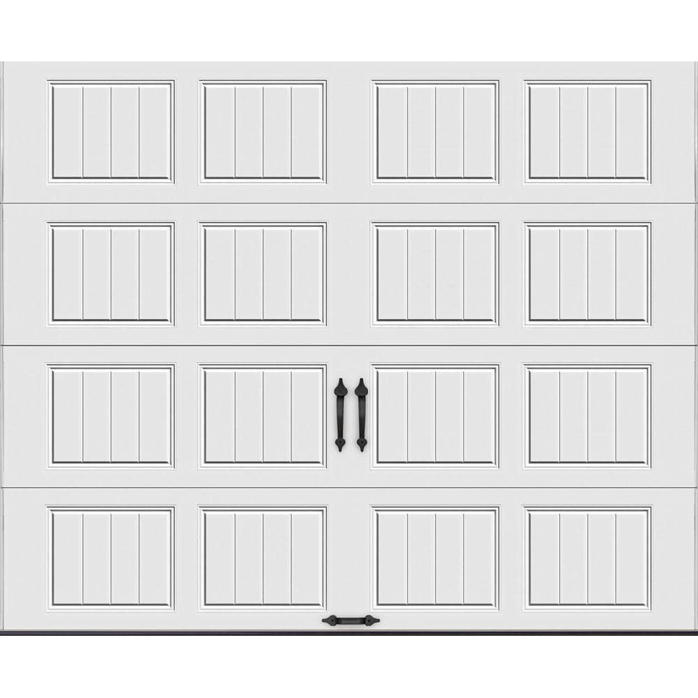Gallery Steel Short Panel 9 ft x 7 ft Insulated 18.4 R-Value White Garage D