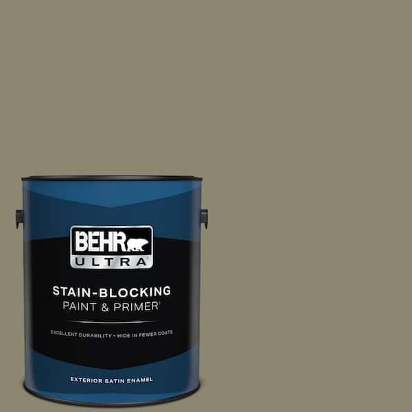 BEHR ULTRA 1 gal. #PPU8-21 Mossy Bank Satin Enamel Exterior Paint & Primer