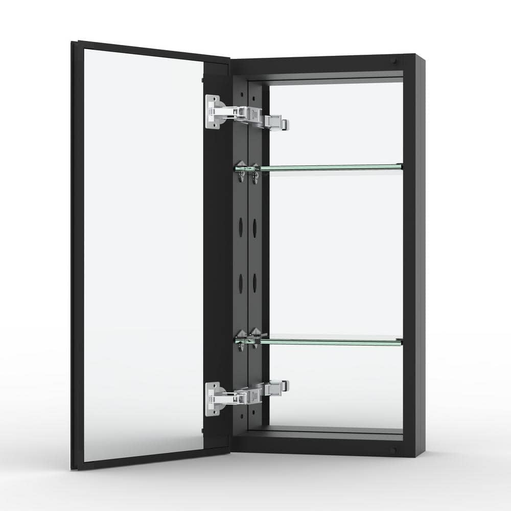 12 in. W x 24 in. H Rectangular Aluminum Medicine Cabinet with Mirror