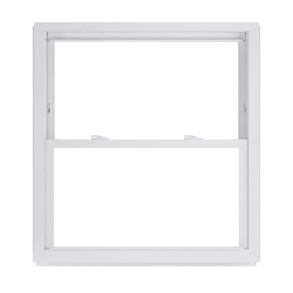 American Craftsman 35.75 in. x 37.25 in. 50 Series Low-E Argon SC Glass Double Hung White Vinyl Replacement Window, Screen Incl