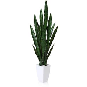 43 in. Green Artificial Snake Plant in Pot