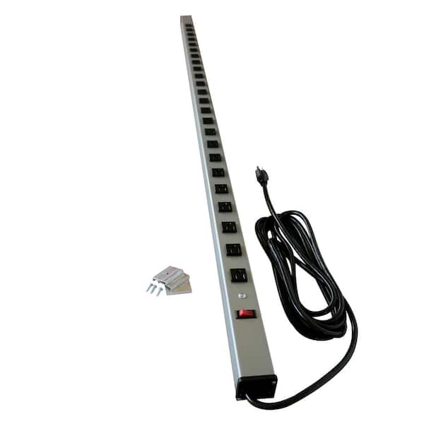 Wiremold 24-Outlet 15 Amp Industrial Surge Power Strip with 15 ft. Cord