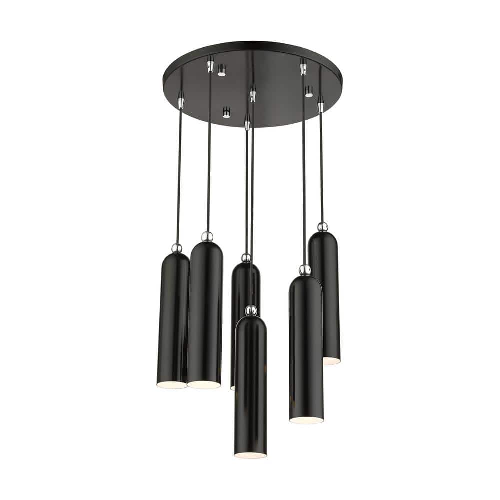 Ardmore 6-Light Shiny Black Chrome LED Pendant
