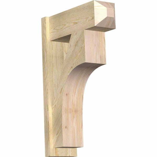 Ekena Millwork 8 in. x 34 in. x 22 in. Westlake Craftsman Rough Sawn Douglas Fir Outlooker