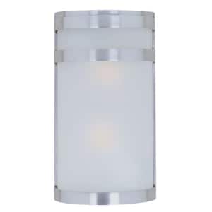 Arc 2-Light Stainless Steel Outdoor Wall Lantern Sconce