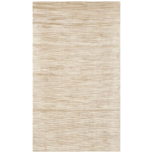 Mirage 3 ft. x 5 ft. Beige Solid Color Gradient Area Rug