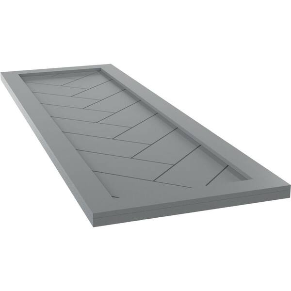 Ekena Millwork 15 in. x 76 in. PVC Single Panel Herringbone Modern