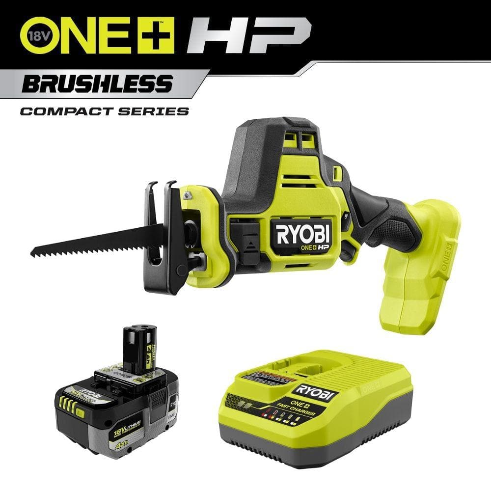 RYOBI ONE+ HP 18V Brushless Cordless Compact One-Handed Reciprocating ...