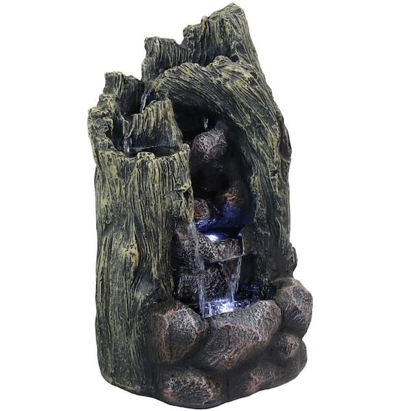 Sunnydaze Decor Cavern of Mystery Outdoor Water Fountain with LED Light