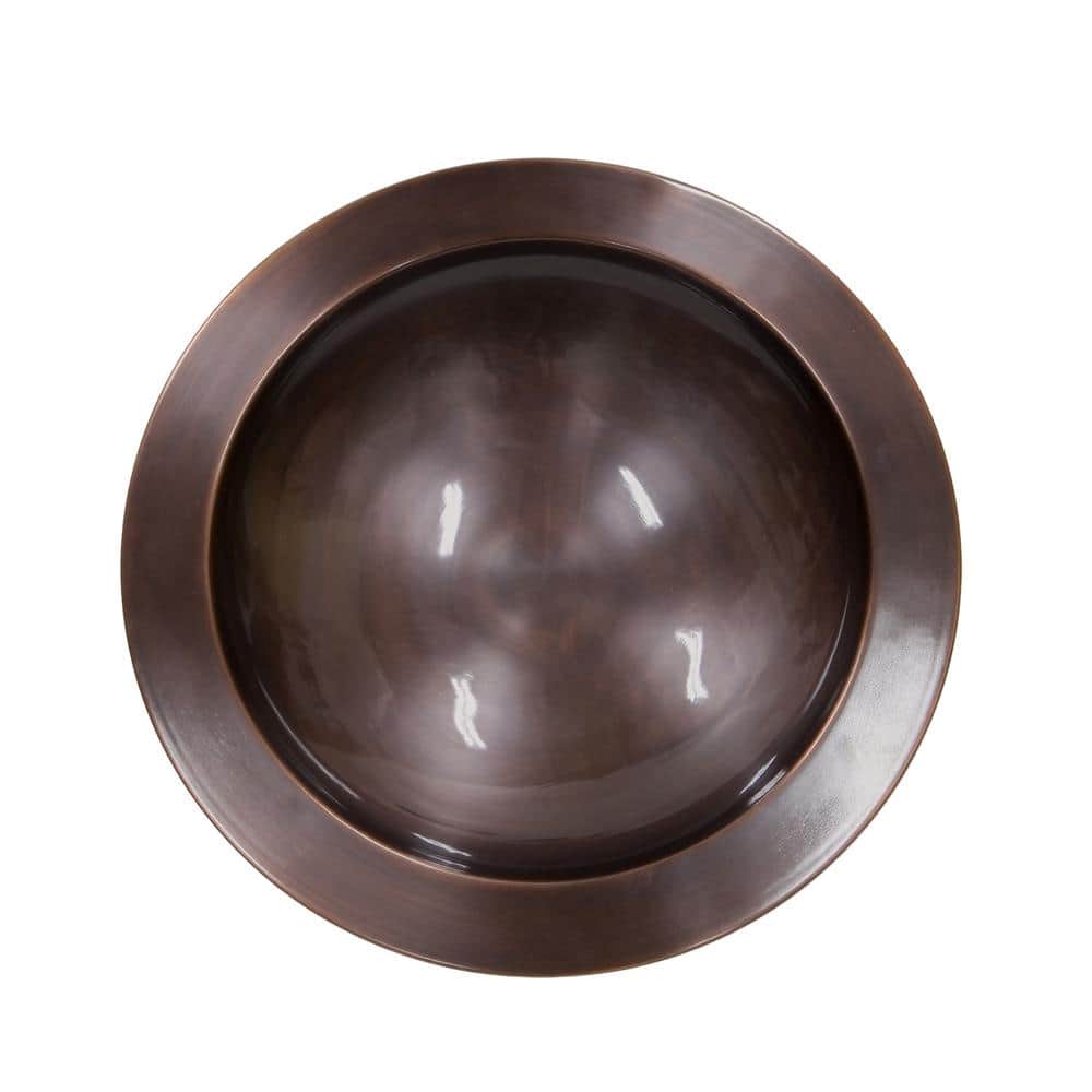 ACHLA DESIGNS 18 in. Classic Copper Birdbath, Metal Birdbath, Ideal for Pollinator Garden, Antique Copper Finish