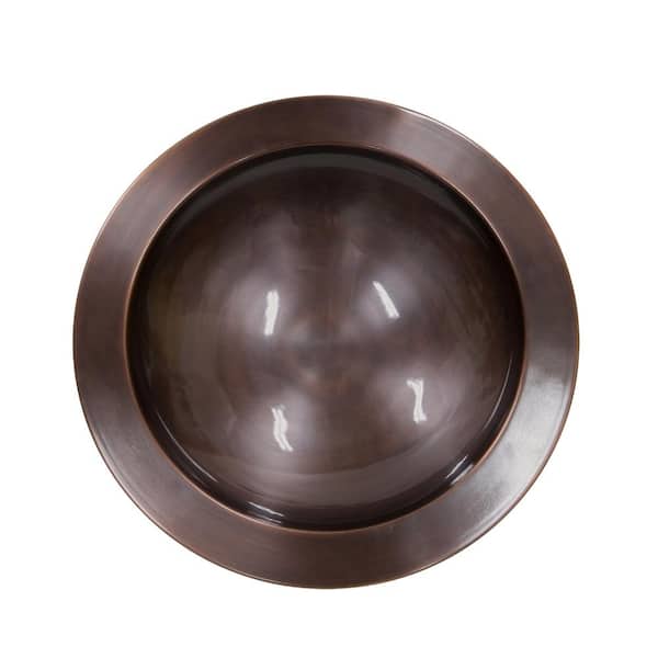18 in. Classic Copper Birdbath, Metal Birdbath, Ideal for Pollinator Garden, Antique Copper Finish